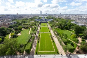 Aerial view from the Eiffel Tower during Eiffel Tower Guided Climb
