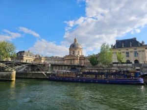 River view from Seine River cruise in Paris
