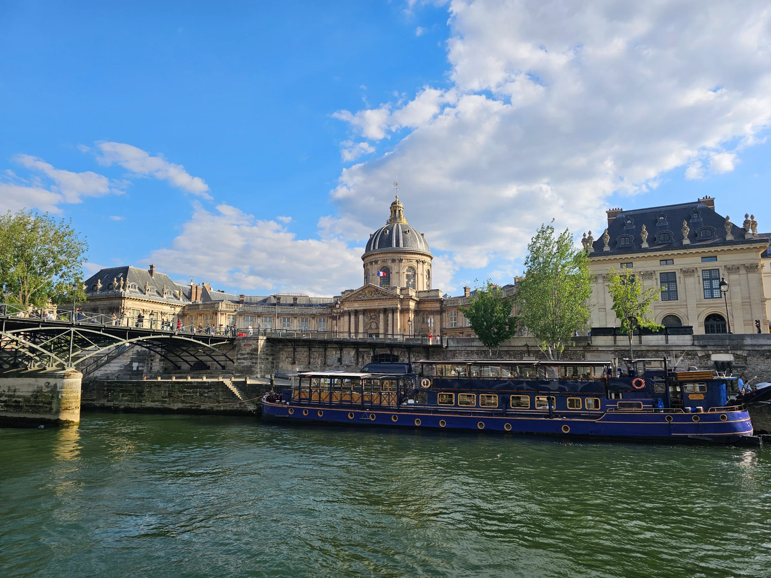 River view from Seine River cruise in Paris