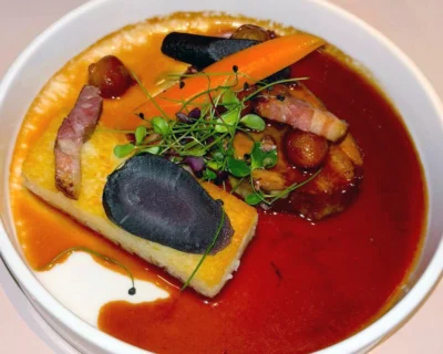 Veal at Madame Brasserie inside the Eiffel Tower