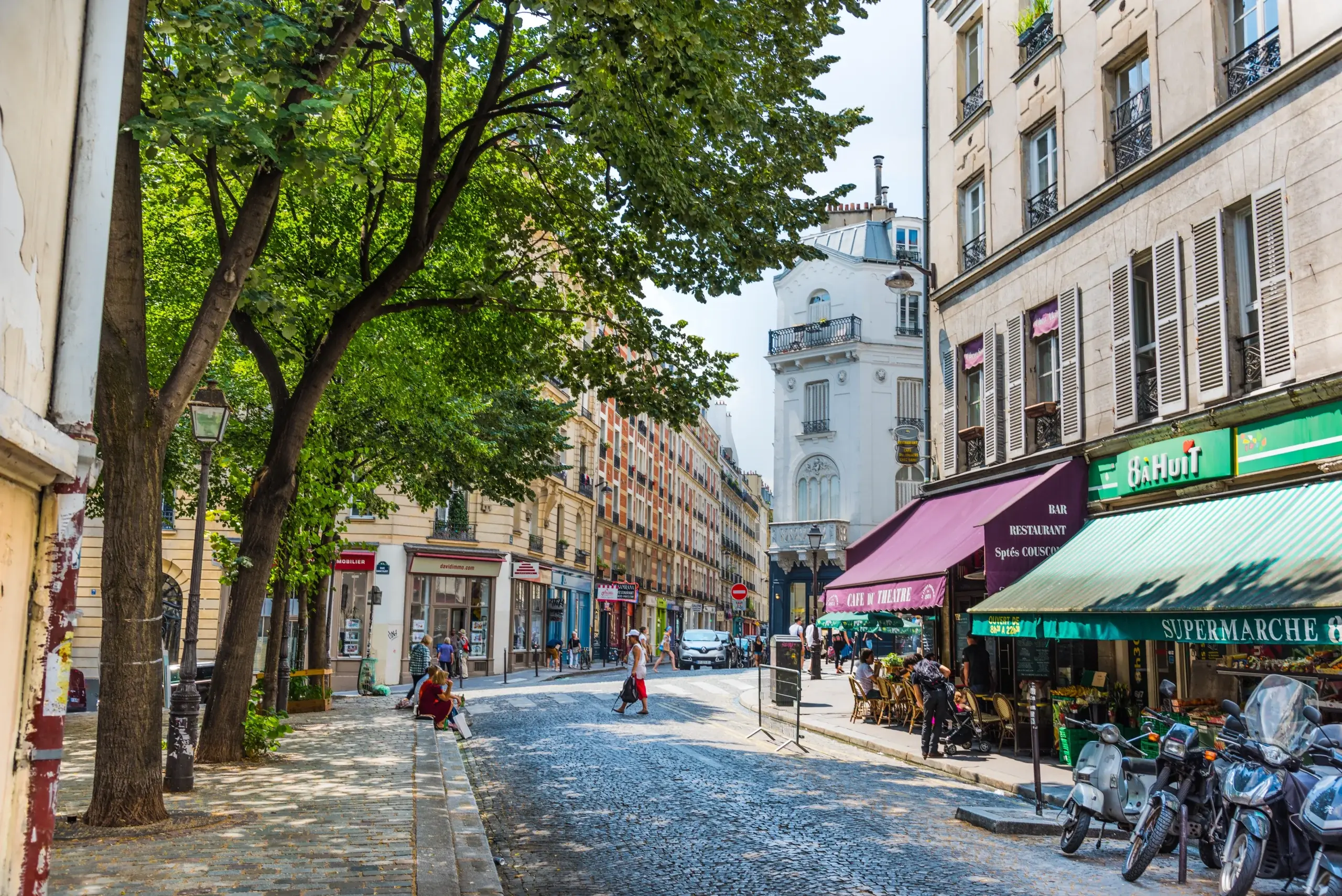 View of cobblestone street in Montmartre during Heart of Paris private tour